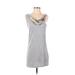 Ella Moss Casual Dress - Shift Cowl Neck Sleeveless: Gray Dresses - Women's Size Small