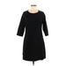 I Love Hannah Casual Dress - Shift: Black Solid Dresses - Women's Size Medium