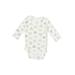 Carter's Long Sleeve Onesie: White Bottoms - Size 3 Month