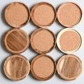 Fish hunter Acacia Wood Coasters For Drinks, 4.13 Inch, Set Of 6, Absorbent & Insulation Cork Stackable Cup Holders | 0.5 H x 4 D in | Wayfair