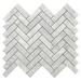 Roca Tiles Rockart 12" x 12" Natural Stone Herringbone Wall & Floor Tile Natural Stone/Marble in Gray/White | 12 H x 12 W x 0.28 D in | Wayfair