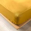 Douceur D'intérieur - Drap housse 90x190 cm - Coton bio Ocre - Ocre