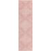 Pink/White 144 x 39 x 0.13 in Area Rug - Foundry Select Wallington Striped Machine Woven Area Rug in Pink/Ivory | 144 H x 39 W x 0.13 D in | Wayfair
