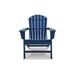 Rosecliff Heights Quiz 32 Inch Outdoor Adirondack Chair, Slatted Backrest HDPE Frame in Blue | 38 H x 33.25 W x 31.75 D in | Wayfair