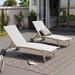 Crestlive Outdoor Adjustable Chaise Lounge Chairs w/Wheels - See the Picture