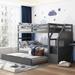 Twin-Over-Twin Bunk Bed with Stairs with Twin Size Trundle and 3 Storage Stairs