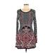 Style&Co Casual Dress - A-Line Scoop Neck Long sleeves: Black Dresses - Women's Size Medium