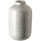 Tischvase FINK "ROY", grau (goldfarben, hellgrau, weiß), H:21cm Ø:12cm, Porzellan, Vasen, Handarbeit, mit handbemaltem goldfarbenen Rand