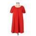TeXTURE & THREAD Madewell Casual Dress - Shift: Orange Solid Dresses - Women's Size X-Small