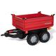 rolly toys | rollyMega Trailer | Giant Three Site Tipping Trailer for Pedal Tractor | 123001, Red
