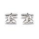 925 Sterling Silver Celtic Holy Trinity Knot Sign T-Bar Cufflinks