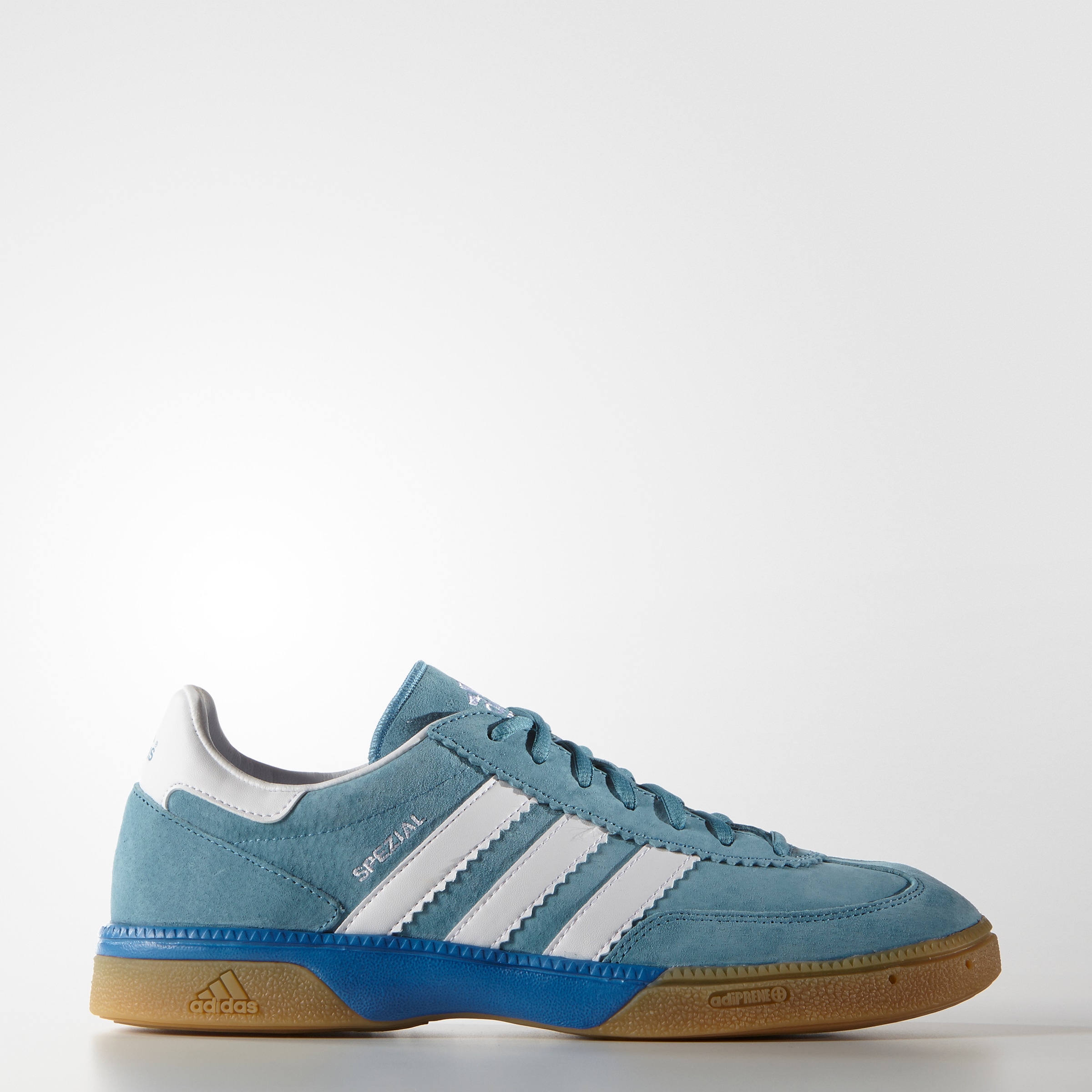 Hallenschuh ADIDAS PERFORMANCE "HANDBALL SPEZIAL", Herren, Gr. 44, blau (royal, coreweiß, cloudweiß), Leder, Synthetik, Schuhe Hallenschuh, Handballschuh