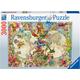 Puzzle "Weltkarte mit Schmetterlingen", 3000 Teile