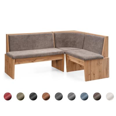 Schösswender »Inka« Eckbank 157x197 cm / Gavin 11 dunkelgrau / geschlossen / Spitzecke / Artisan Oak Dekor Image