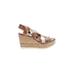 Pikolinos Wedges: Brown Print Shoes - Women's Size 39 - Open Toe