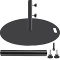 BENTISM Umbrella Base 27 Round Heavy Duty Umbrella Base 39lbs Umbrella s Holder Stand Cast Iron Umbrella Base for 1.5-2 Umbrella Pole Market Umbrella Base with 14 Height Pipe for Yard/Garden