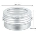 Etereauty 15pcs 5ML Aluminium Jar Clear Screw Lid Round Storage Boxes Ointment Boxes