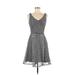 Yoana Baraschi Casual Dress - A-Line: Black Checkered/Gingham Dresses - Women's Size 6