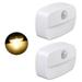 2pcs Outdoor Garden Battery Powered Home Security Cabinet Closet Stair LED Wall Lights IP65 PIR Path Wall Lamp Motion Sensor Lamp 2PCS WARM WHITE