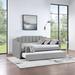 Velvet Daybed with Trundle Upholstered Tufted Sofa Bed