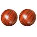 2Pcs Wooden Massage Balls Fitness Balls Hand Exercise Balls (5.5cm Random Grain)
