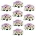 Fake Flowers Kissing Ball for Wedding Centerpieces Set of 10 Purple Artificial Flower Arrangements