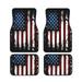 ZICANCN Waterproof Car Floor Mats Full Set Vintage Patriotic American Flag Automotive Carpet Mats for Vehicle Trucks Suv Jeep 4 Pieces