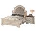 Rosdorf Park Ladera Bed Wood & Upholstered/ in Brown/Gray/White | 72 H x 62 W x 85 D in | Wayfair ED37EB6E7CE54C9FB793471626510ED9