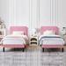 Mercer41 Mayrani Bed Upholstered/Metal/Polyester in Pink | 47 H x 38.98 W x 76.57 D in | Wayfair 9C87E25DC6954CDB9B9CF681132FA8B4