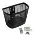 Basket Cargo Rack Pet Carrier Carrier Palstic Easy to Install Organizer Bike Front Basket Storage Basket for Cycling Picnic Black