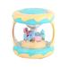 Light and music toy 1PC Baby Carousel Hand Drum Toy Funny Cartoon 3D Light Music Toy (No Battery)