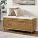 Helena Carved Bench - Antique Natural - Grandin Road