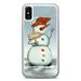 Snow Man Phone Case North Pole Christmas White Shockproof Hard Rubber Custom Case Cover For iPhone XR