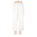 Lee Casual Pants - Low Rise: White Bottoms - Women's Size Medium