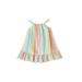 Frobukio Kids Girls Summer Dress Sleeveless Off Shoulder Dress Striped Print Casual Party Princess Dress