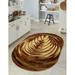 Unique Loom Rosetta Cafe Rug Oval 5 3 x 8 0 Beige Modern Coffee Dining Room Bed Room Kids Room