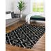 Unique Loom Ruth Trellis Shag Rug Rectangle 4 1 x 6 1 Black and White Modern Trellis Living Room Bed Room Dining Room