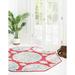 Unique Loom Grayson Paragon Rug Octagon 8 2 x 8 2 Red Modern Floral Living Room Bed Room Dining Room