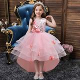 Baby Delas!Winter Savings Clearance!YANHAIGONG Clearance Children s Mid length Sleeveless Embroidery 3D Rose flower Multi layered Pleated Tulle Dress Princess Dress 4-12 Years