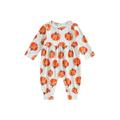 Qtinghua Newborn Infant Baby Boy Girl Halloween Clothes Cute Pumpkin Print Long Sleeve Jumpsuit Romper Fall Outfits White 0-3 Months