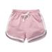 Pedort Toddler Girl s Shorts Little Baby Girls Boys Cotton Linen Blend Cute Bloomer Shorts Pink 140