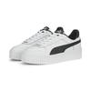 Sneaker PUMA "Carina Street Sneakers Damen", Gr. 37, schwarz-weiß (weiß schwarz silber metallic), Obermaterial: Kuhleder, Synthetik; Futter: Textil, Synthetik; Innensohle: Textil; Laufsohle: Gummi, Schuhe