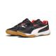 Sneaker PUMA "Solarflash II Hallen-Sportschuhe Herren" Gr. 37.5, rot (black fire orchid white gum red) Schuhe Schnürhalbschuhe