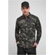 Langarmhemd BRANDIT "Brandit Herren Slim Worker Shirt" Gr. XL, US-Größen, grün (darkcamo) Herren Hemden Langarm