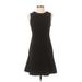 Vineyard Vines Casual Dress - A-Line: Black Solid Dresses - Women's Size 4