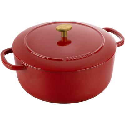 Bräter BALLARINI "Bellamonte Cocotte", rot, H:18,7cm Ø:28cm, Töpfe, robust, kratzfeste Emaille-Beschichtung, spülmaschinengeeignet Image