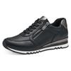 Sneaker MARCO TOZZI, Damen, Gr. 39, schwarz (schwarz metallicfarben), Lederimitat, sportlich, Schuhe Sneaker, mit Feel Me-Ausstattung, Freizeitschuh, Halbschuh, Schnürschuh