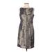 London Times Cocktail Dress - Sheath: Gold Jacquard Dresses - Women's Size 6