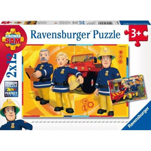Ravensburger 07584 - Sam im Einsatz, 2 x 12 Teile Puzzle - Ravensburger Verlag