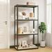 Anself 4-Layer Storage Shelf Steel and Engineered Wood Storage Organizer Shelf Racks Display Stand Anthracite for Kitchen Bathroom Warehouse Basement 31.5 x 15.7 x 63 Inches (L x W x H)